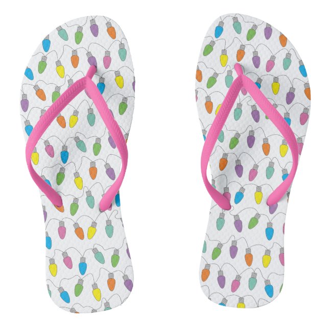 Christmas lights flip flops (Footbed)