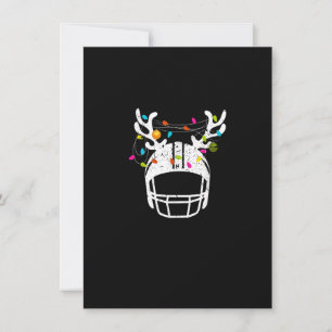 Christmas Lights Football Helmet Funny Xmas Invitation