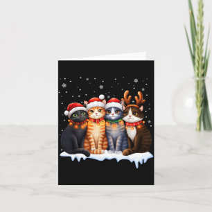 Christmas Lights For Cat Lovers Xmas Card