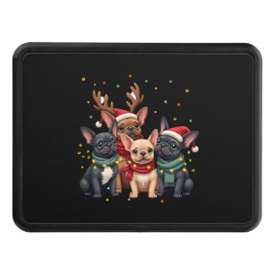 Christmas Lights French Bulldogs Xmas Frenchie Dog Hitch Cover