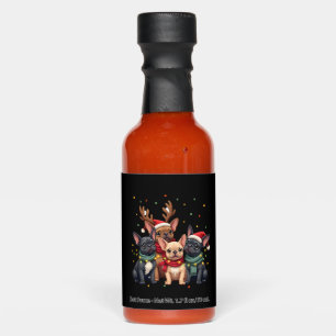 Christmas Lights French Bulldogs Xmas Frenchie Dog Hot Sauces