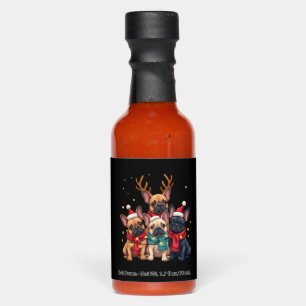 Christmas Lights French Bulldogs Xmas Frenchie Dog Hot Sauces