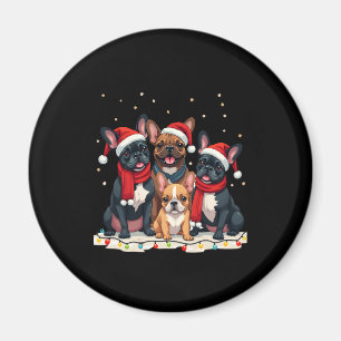 Christmas Lights French Bulldogs Xmas Frenchie Dog Magnet