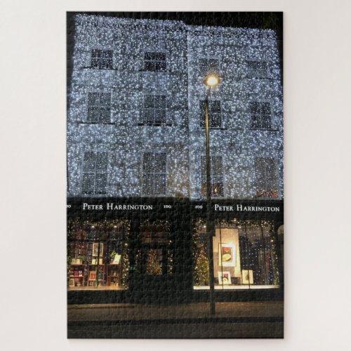 Christmas Lights Fulham Road Chelsea London UK Jigsaw Puzzle