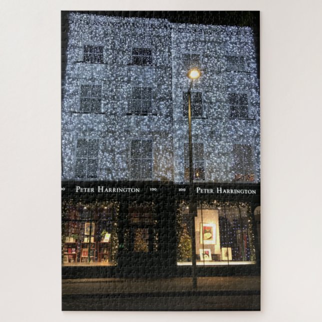 Christmas Lights, Fulham Road, Chelsea, London UK Jigsaw Puzzle (Vertical)