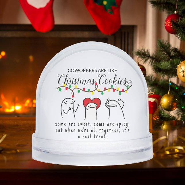 Christmas Lights Funny Coworker Meme Art White  Snow Globe (Christmas Lights Funny Coworker Meme Art White Snow Globes)