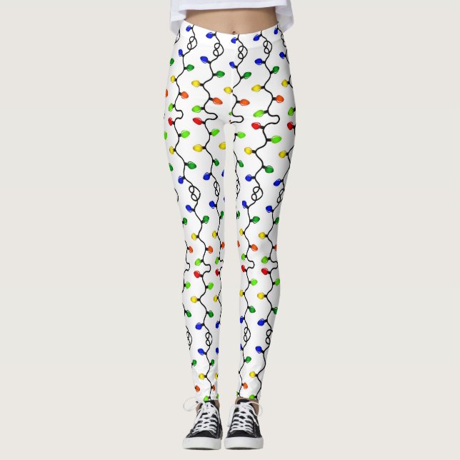 **CHRISTMAS LIGHTS GALORE** CUTE LEGGINGS (Front)