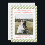 Christmas Lights Garland Two Photos Vintage Holiday Card<br><div class="desc">Watercolor Christmas Lights Garland Two Photos Vintage Holiday Card This beautiful Christmas Photo Card features watercolor Christmas garland with Christmas lights frame for one photo. The back has second photo and text space. It is perfect if you are looking for classic, southern, grandmillenial Christmas photo card. Message me for any...</div>