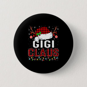 Christmas Lights Gigi Claus Family Matching Xmas P Button