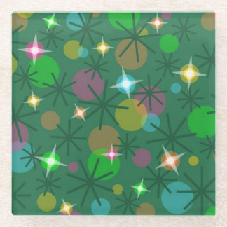 Christmas Lights glass coaster