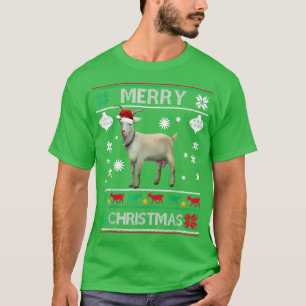 Christmas Lights Goat XMas Pajama  Merry Christmas T-Shirt