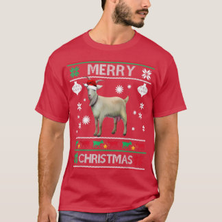 Christmas Lights Goat XMas PajamaMerry Christmas G T-Shirt