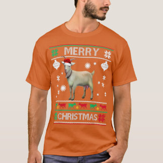 Christmas Lights Goat XMas PajamaMerry Christmas G T-Shirt