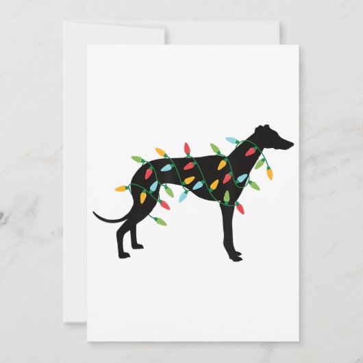 Christmas Lights Greyhound Cute Gifts Dog Lovers (Front)