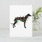 Christmas Lights Greyhound Cute Gifts Dog Lovers (Standing Front)