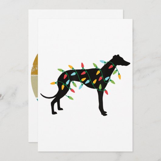 Christmas Lights Greyhound Cute Gifts Dog Lovers (Front/Back)