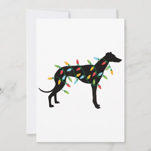 Christmas Lights Greyhound Cute Gifts Dog Lovers Holiday Card