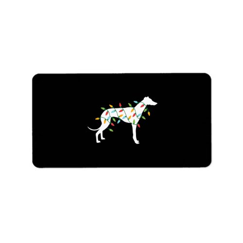 Christmas lights greyhound t  cute gifts  dog love label