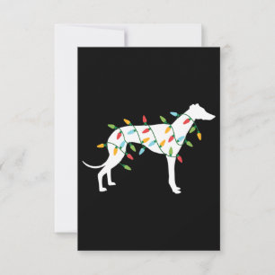 Christmas lights greyhound t cute gifts dog love thank you card