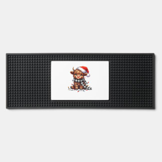 Christmas Lights Highland Cow Baby Christmas Light Bar Mat