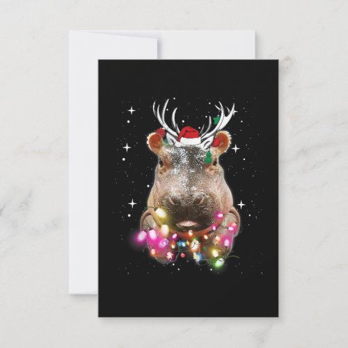 Christmas Lights Hippo Fiona Hippopotamus Lover