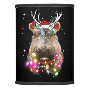 Christmas Lights Hippo Fiona Hippopotamus Lover Lamp Shade
