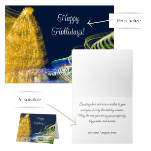 Christmas lights holiday card