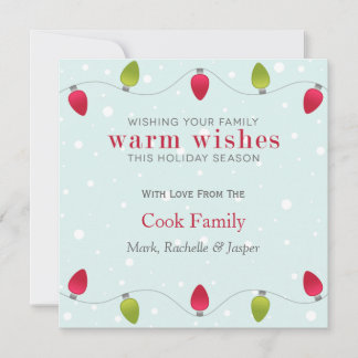 Christmas Lights Holiday Flat Card