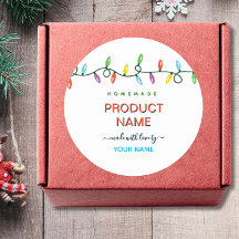 Christmas Lights Holiday Hamemade by Label