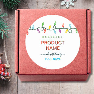 Christmas Lights Holiday Hamemade by Label