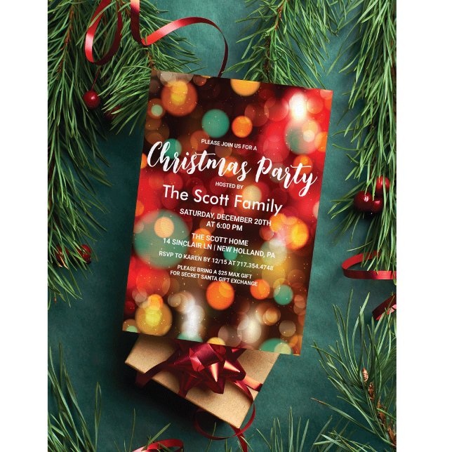 Christmas  Lights Holiday Party Invitation (Creator Uploaded)