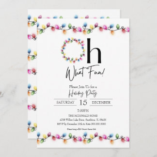 Christmas Lights Holiday Party Invitation