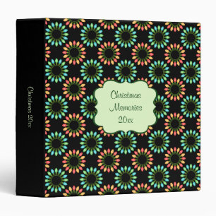 Christmas Lights in Colorful Circles Binder
