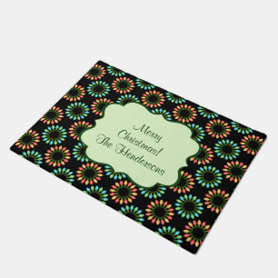 Christmas Lights in Colorful Circles Doormat