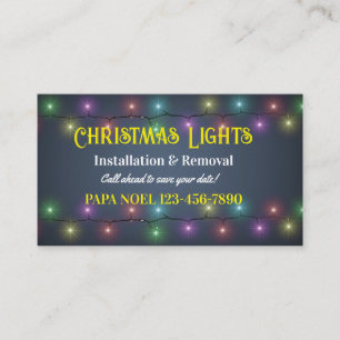 Christmas Lights Installation Business Cards