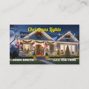 Christmas Lights Installation Business Cards