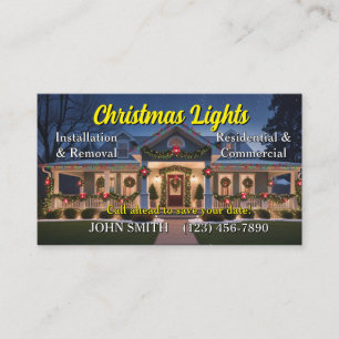Christmas Lights Installation Business Cards
