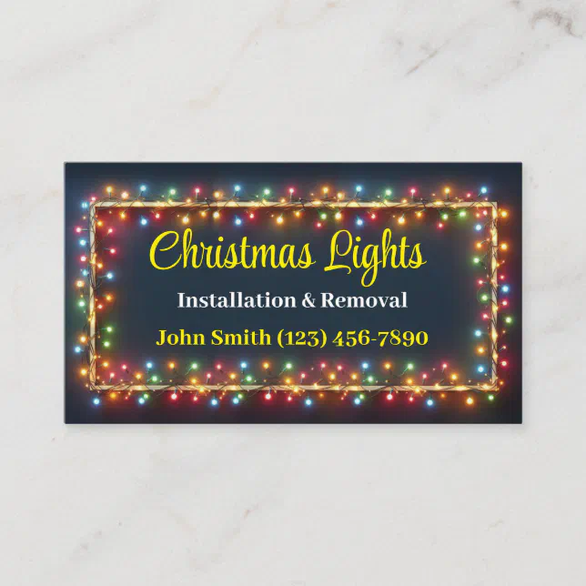 Christmas Lights Installation Business Cards Zazzle