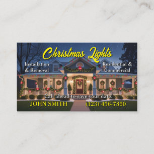 Christmas Lights Installation Business Cards