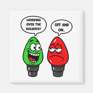 Christmas Lights Joke Light Bulb Working Off On Pu Magnet
