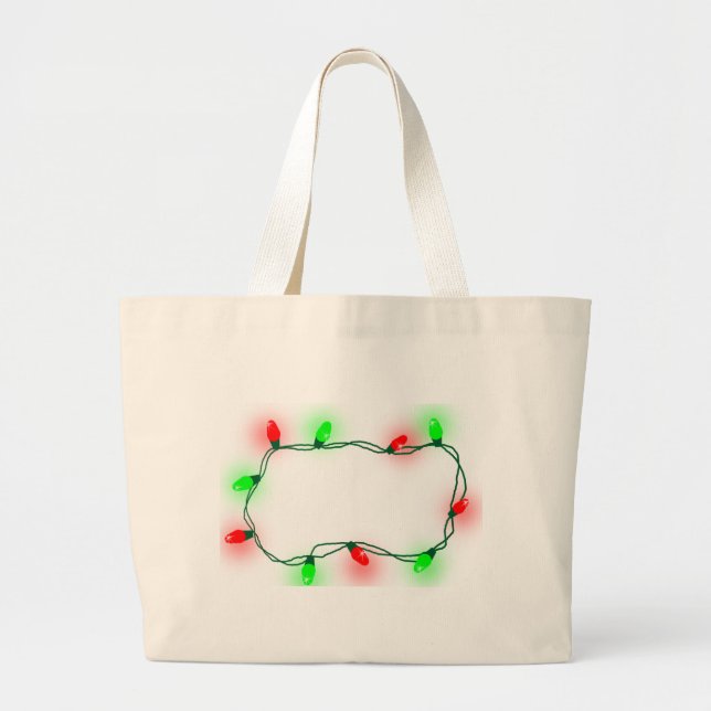 Christmas Lights Large Tote Bag (Front)