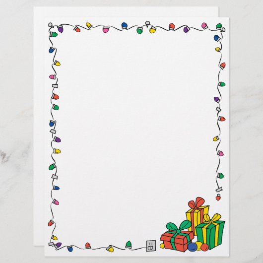 Christmas Lights Letterhead (Front/Back)