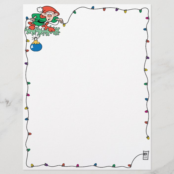 Christmas Lights Letterhead | Zazzle.com