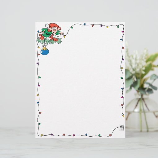 Christmas Lights Letterhead | Zazzle