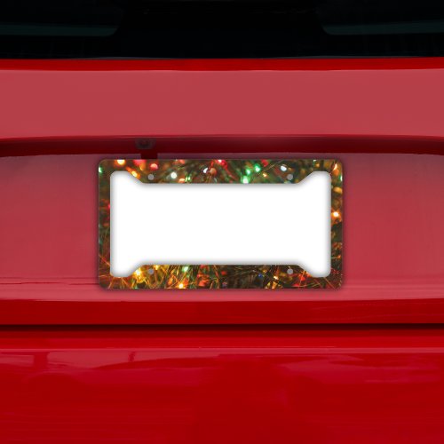 Christmas Lights License Plate Frame