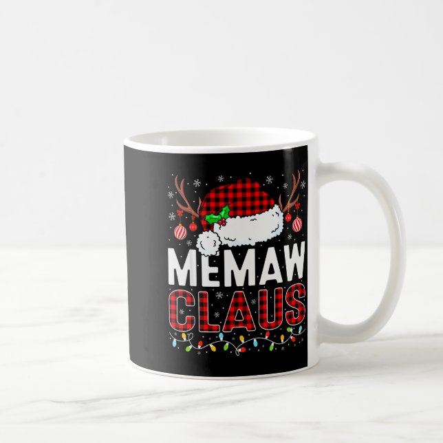 Christmas Lights Memaw Claus Family Matching Xmas  Coffee Mug (Right)