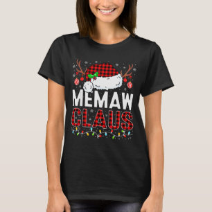 Christmas Lights Memaw Claus Family Matching Xmas  T-Shirt