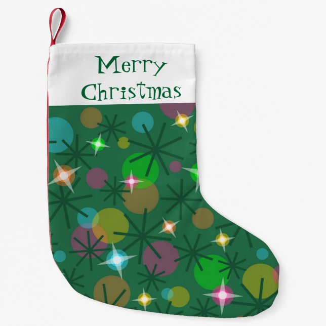 Christmas Lights Merry Christmas stocking one side (Front)