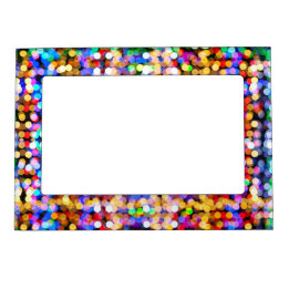 Christmas Lights Modern Bokeh Magnetic Frame