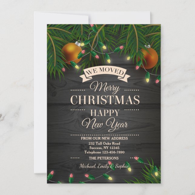 Christmas Lights Moving Announcement (Front)